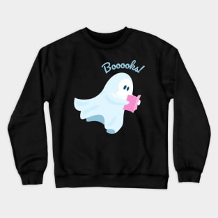 Spectral Stories: White Ghost Booooks! Halloween Crewneck Sweatshirt